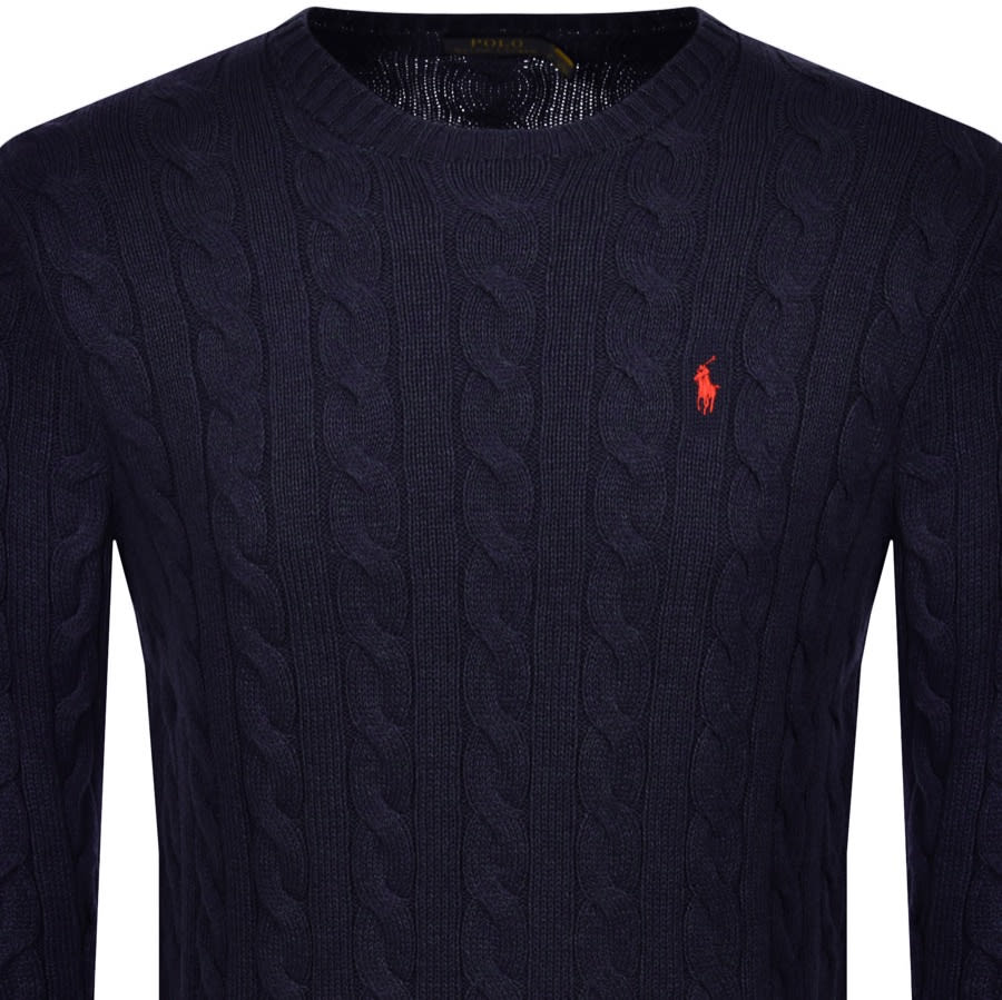 Alternative Image for ProductRalph Lauren Driver Crew Neck Knit Jumper Navy2